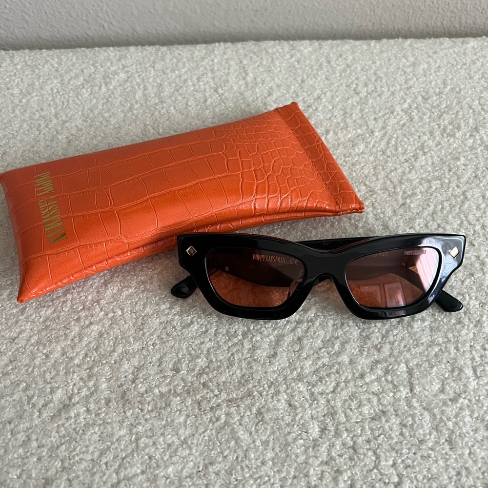 ‼️SOLD‼️ Poppy Lissiman REN sunglasses in Black/Orange